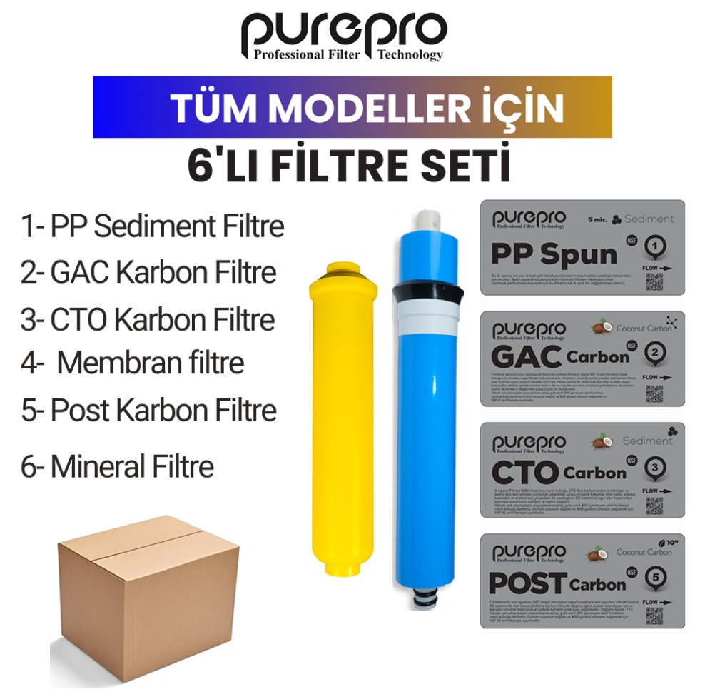 Purepro%20Su%20Filtresi%206LI%20Filtre%20Seti%20Bmb%20Arıtma%20Uyumlu